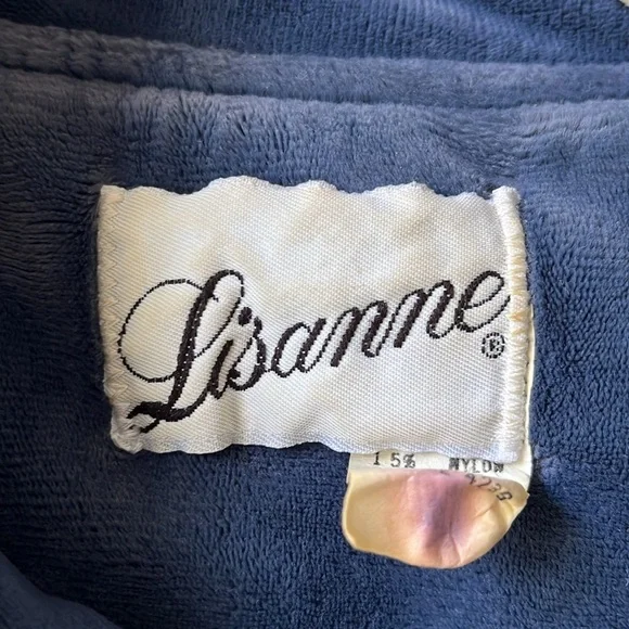 Vintage 70s 80s Velour Asymmetric Collar Belted Elastic Waist Jumpsuit - Picture 5 of 11